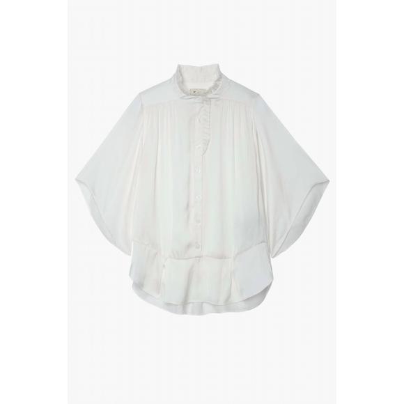 NEW ZADIG & VOLTAIRE taro satin blouse in judo - Picture 4 of 4